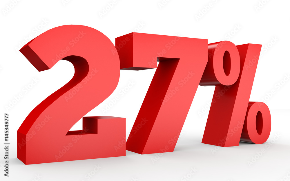 Twenty seven percent off. Discount 27 %. Twenty seven percent off. Discount 27 %.
