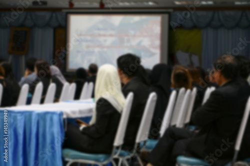 focus blur of business education seminar training conference in meeting room