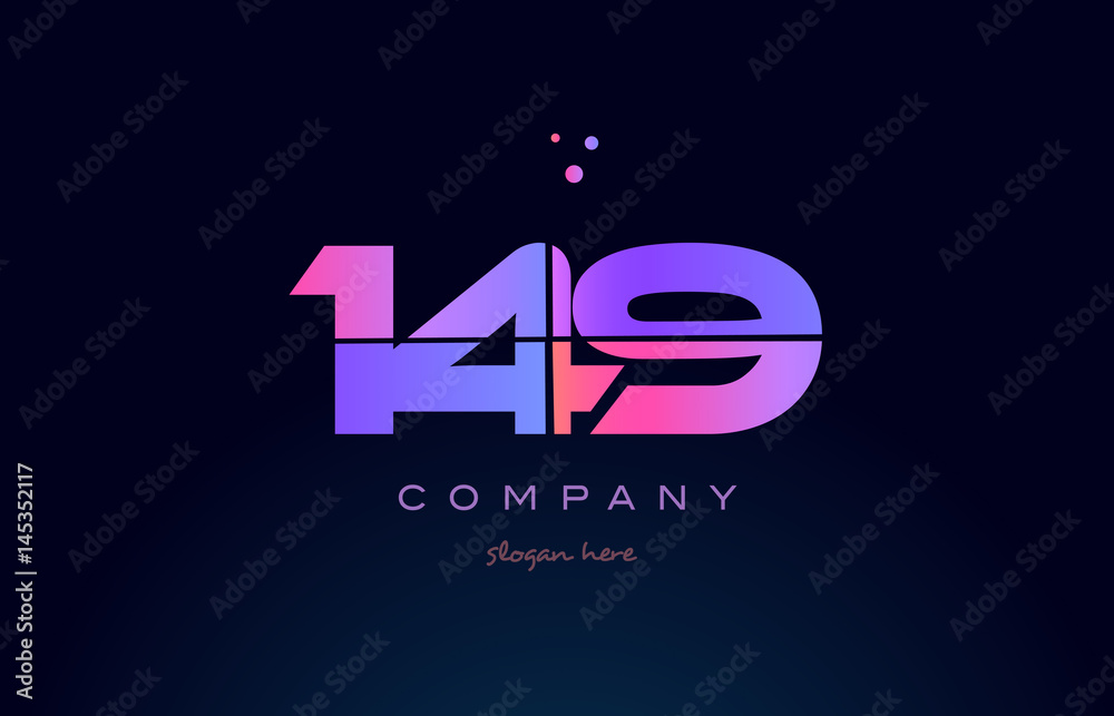 149 pink magenta purple number digit numeral logo icon vector 149 pink magenta purple number digit numeral logo icon vector