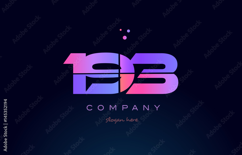 193 pink magenta purple number digit numeral logo icon vector 193 pink magenta purple number digit numeral logo icon vector