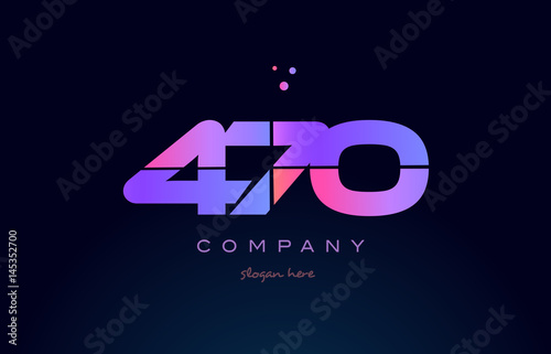 470 pink magenta purple number digit numeral logo icon vector