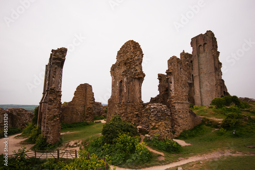 Ruin of Corfe Castle Dorset England UK