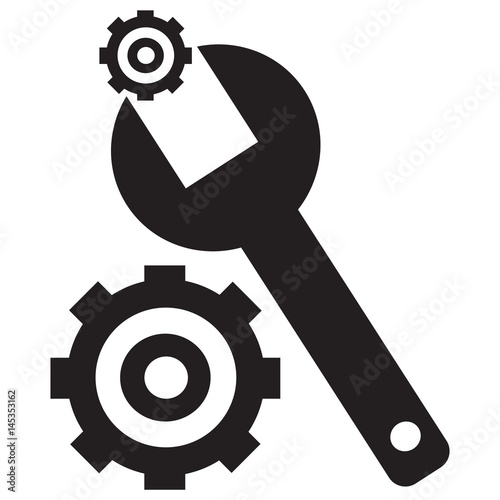 Wrench and gear icon