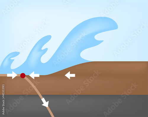 tsunami ( big wave ) vector