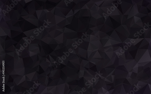 Abstract background made of small triangles. Dark, black