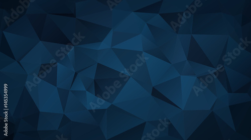 Abstract background made of small triangles. Dark blue