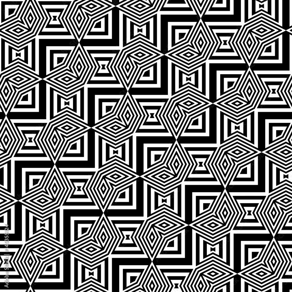 Design seamless monochrome diamond pattern Design seamless monochrome diamond pattern
