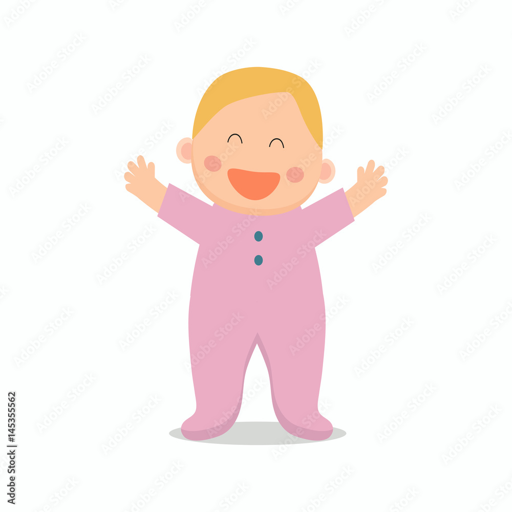 Baby flat icon. Toddler. Vector illustration. Baby flat icon. Toddler. Vector illustration.