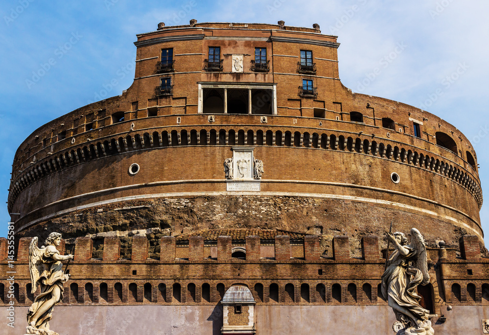 A  color photo of Castel Sant'Angelo in Rome, Italy. 
