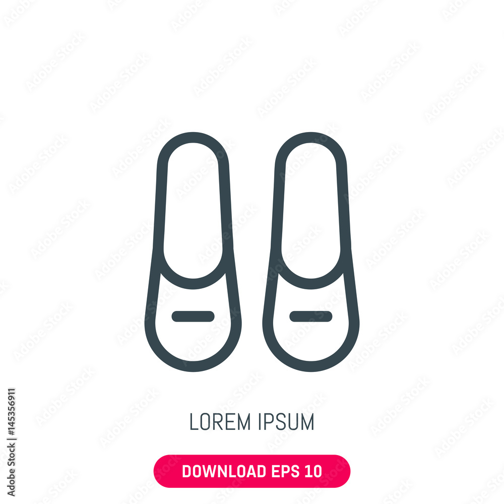 Slippers icon, vector Slippers icon, vector