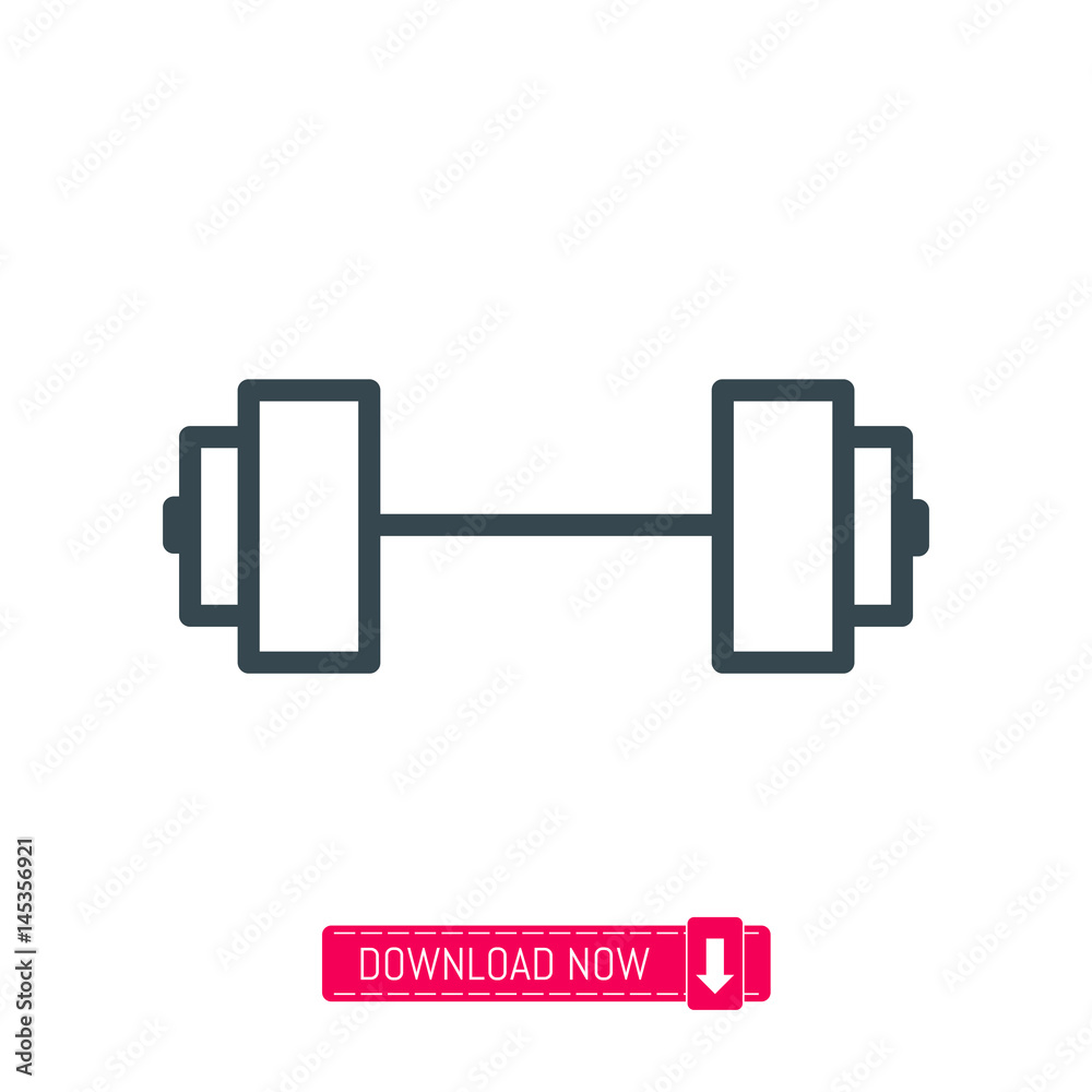 Dumbbell icon, vector