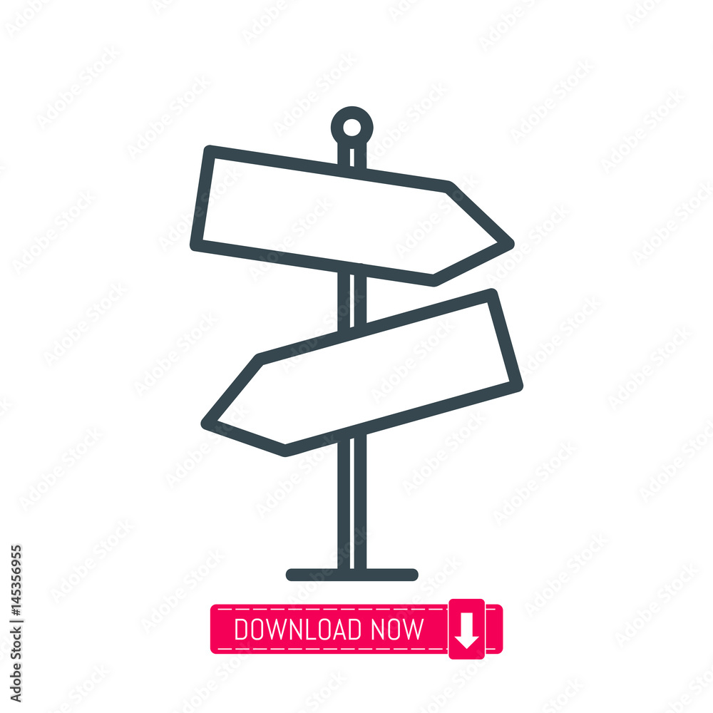 Street sign icon, vector