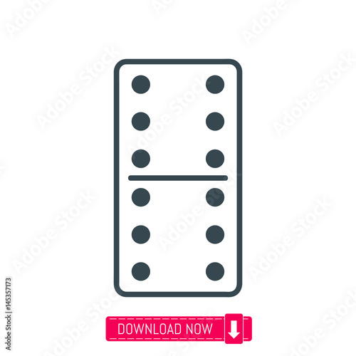 Domino icon, vector