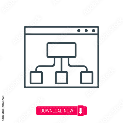 Sitemap icon, vector