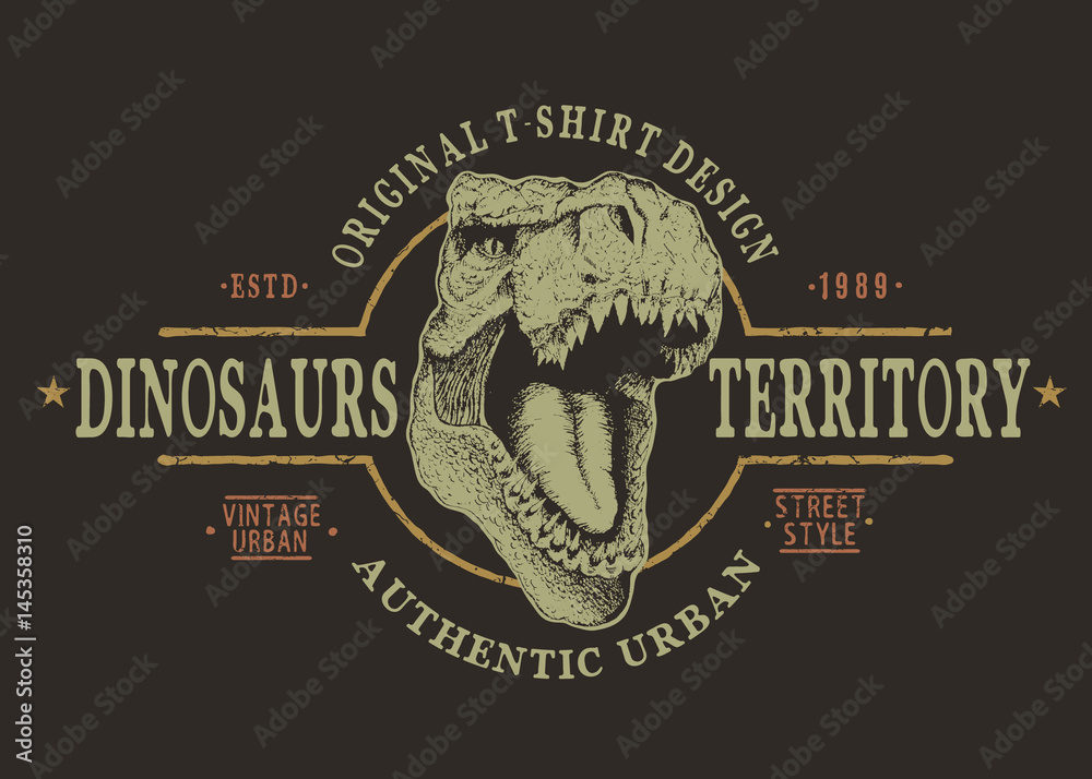 Fototapeta premium dangerous tyranosaur head