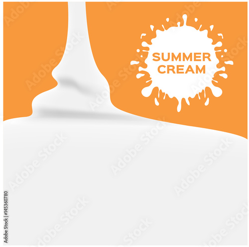 summer cream vector