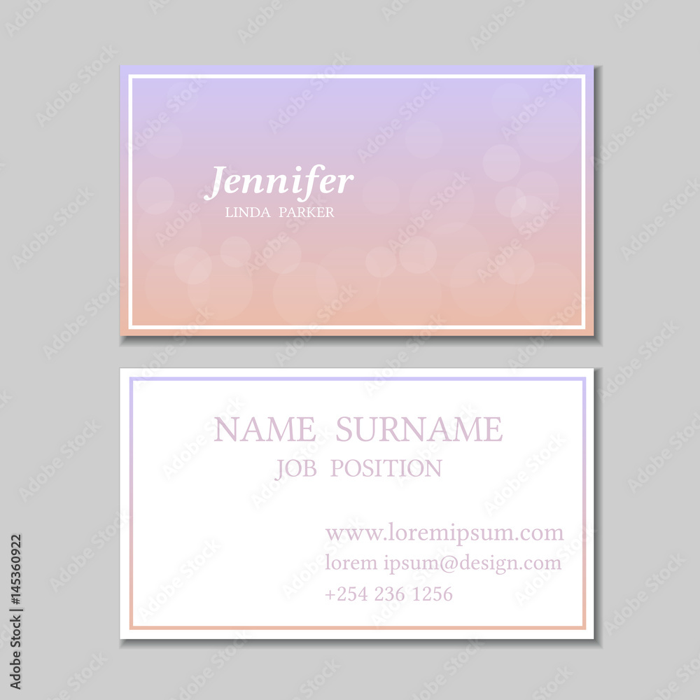 Abstract colorful business cards, vector illustration