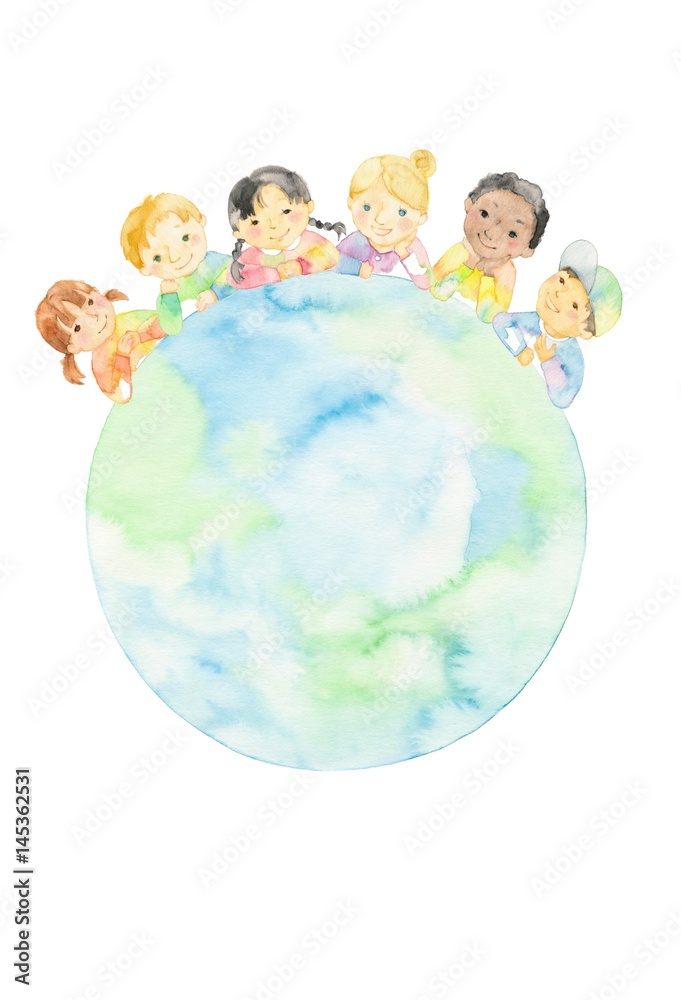 世界の子どもたち 地球 Stock イラスト Adobe Stock