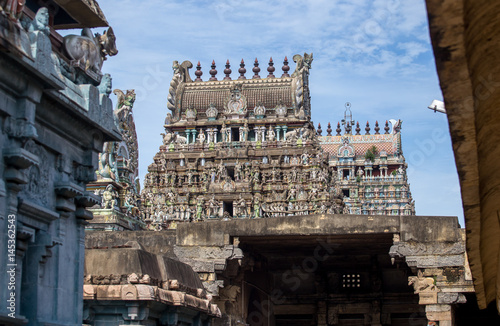 Towers (gopurams)  of Hindu temple