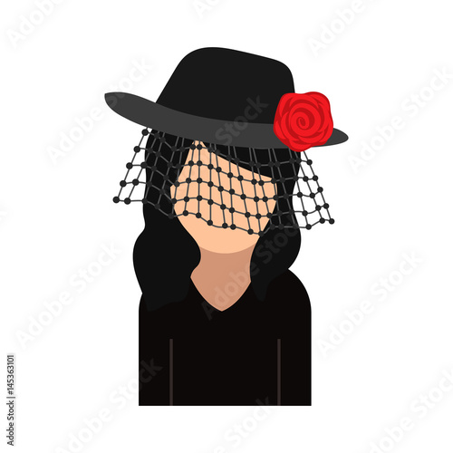 widow flat icon