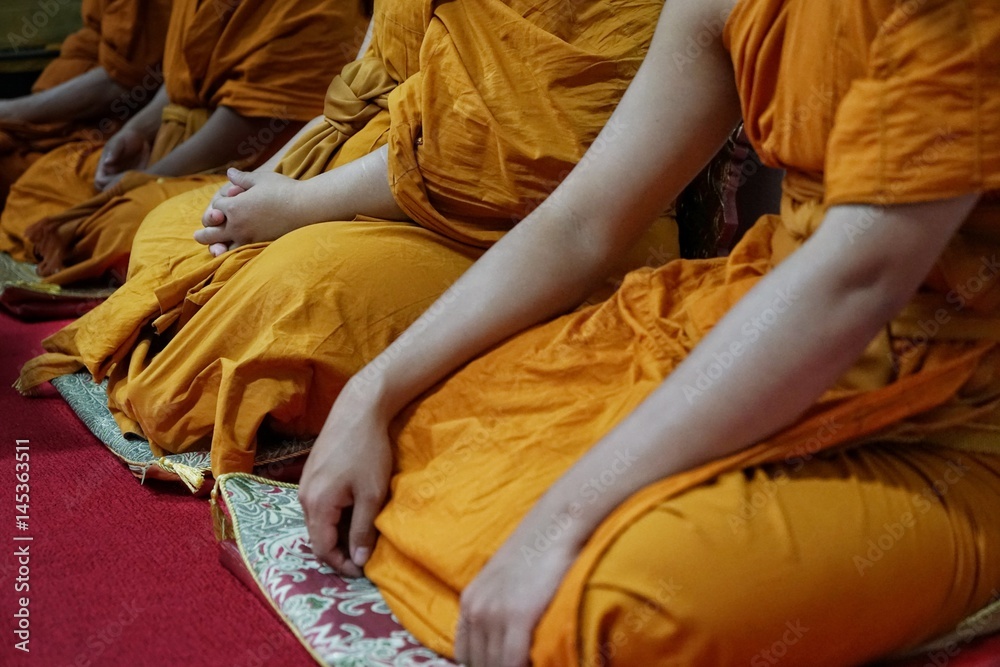 Monks represent the teachings of the Buddha.