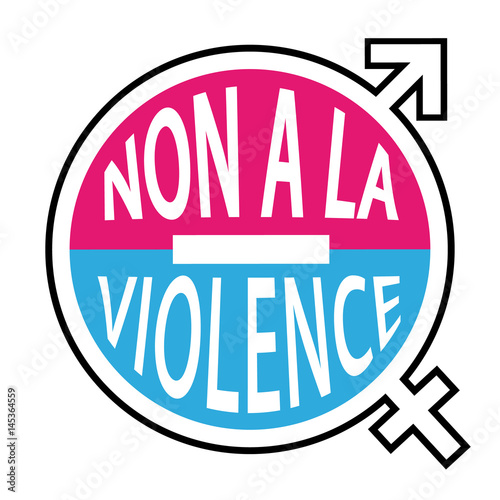 Logo Non à la violence sur les hommes ou les femmes