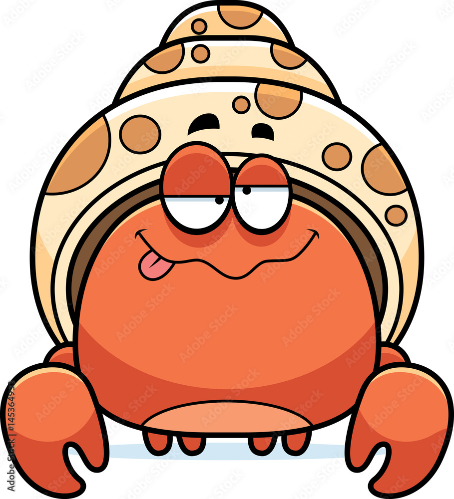 Naklejka premium Drunk Little Hermit Crab