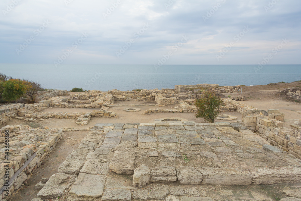 the ruins of the ancient Greek polis Chersonese in Sevastopol, Crimea, UNESCO