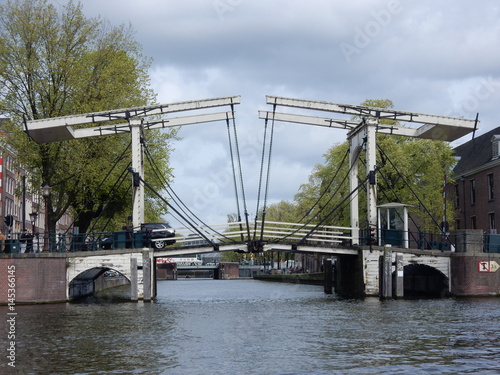 bridge on Amsterdam canal, Netherlands