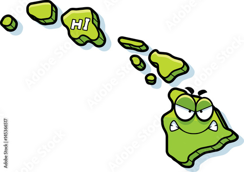 Cartoon Angry Hawaii