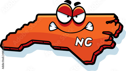 Cartoon Angry North Carolina