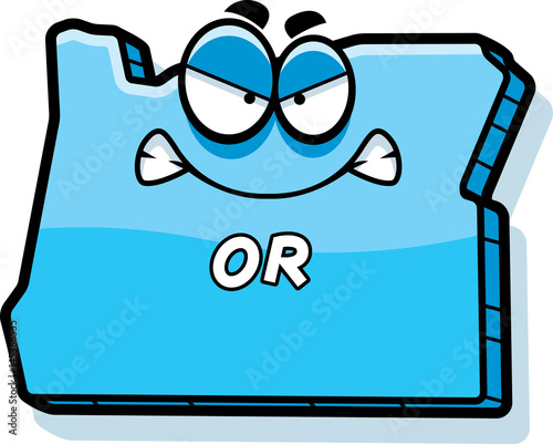 Cartoon Angry Oregon
