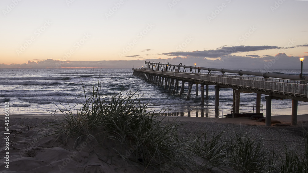 Gold Coast Australia - The Southport Spit - Sand Pumping Jetty at Sunrise