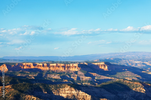 Beautiful view of Bryce Canyon in the sun, USA