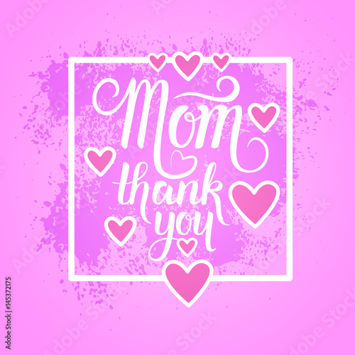 Happy Mother Day  Spring Holiday Greeting Card Banner Flat Vector Illustration