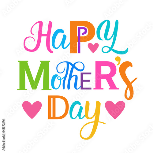 Happy Mother Day, Spring Holiday Greeting Card Banner Flat Vector Illustration