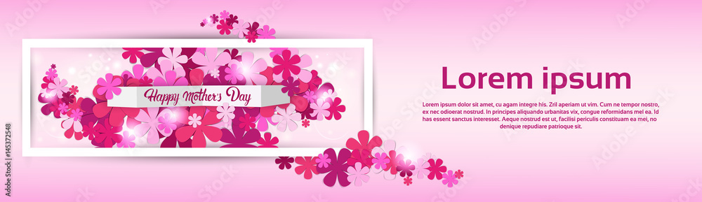 Happy Mother Day, Spring Holiday Greeting Card Banner Flat Vector Illustration Happy Mother Day, Spring Holiday Greeting Card Banner Flat Vector Illustration