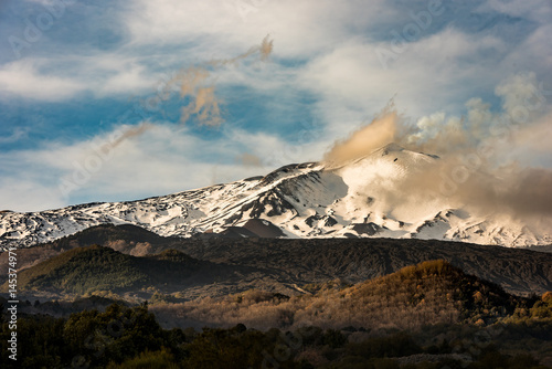 Panorama etna wulkan