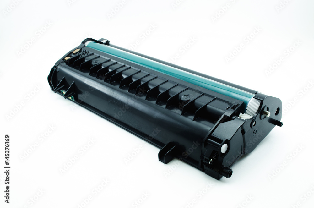 Printer cartridge isolated on white background. Front view. Printer cartridge isolated on white background. Front view.