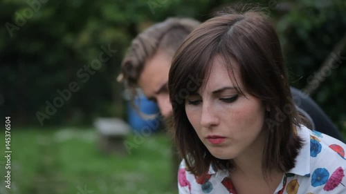 Wallpaper Mural Couple Crisis: She is Heartbroken, Her Boyfriend Try Talking with Her Torontodigital.ca