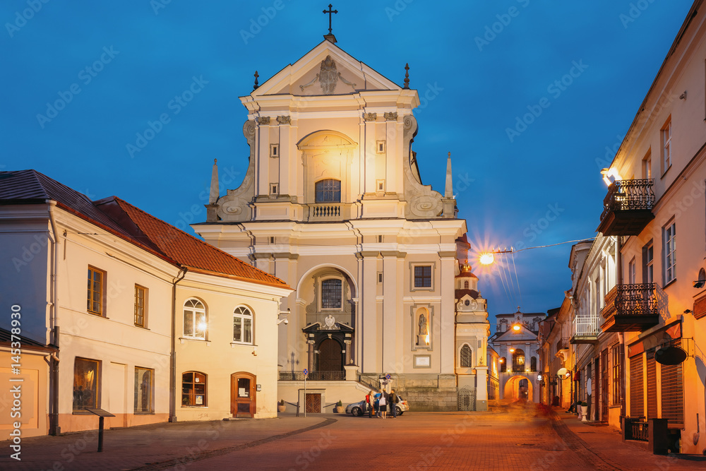 Vilnius Lithuania. Ancient Baroque Catholic Church Of St. Teresa