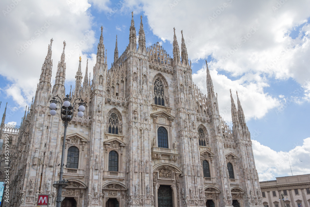 Gothic Cathedral Duomo di Milan in Italy 