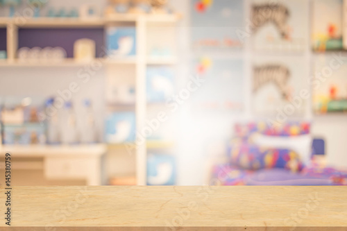 blurred photo of kid room.