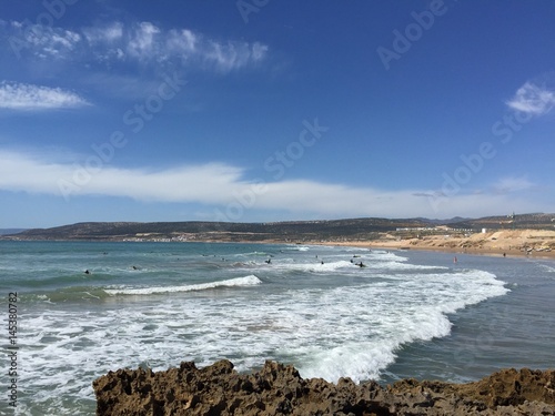 beautiful beach in Tamraghte, Morocco