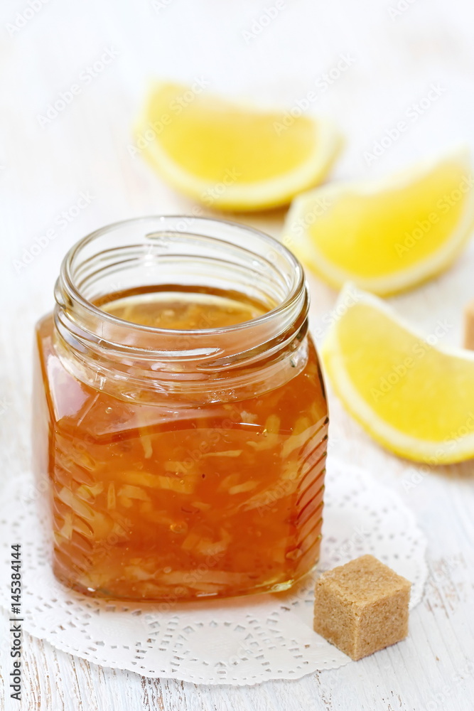 Lemon jam in jar Lemon jam in jar