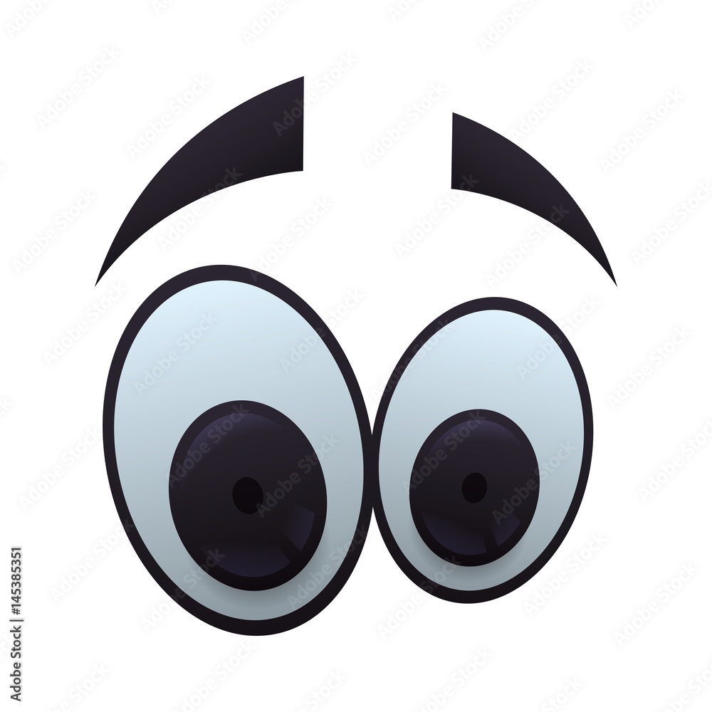 Cartoon eyes expression icon vector illustration graphic design