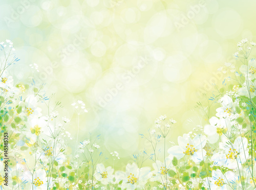 Vector spring floral background. © rvika