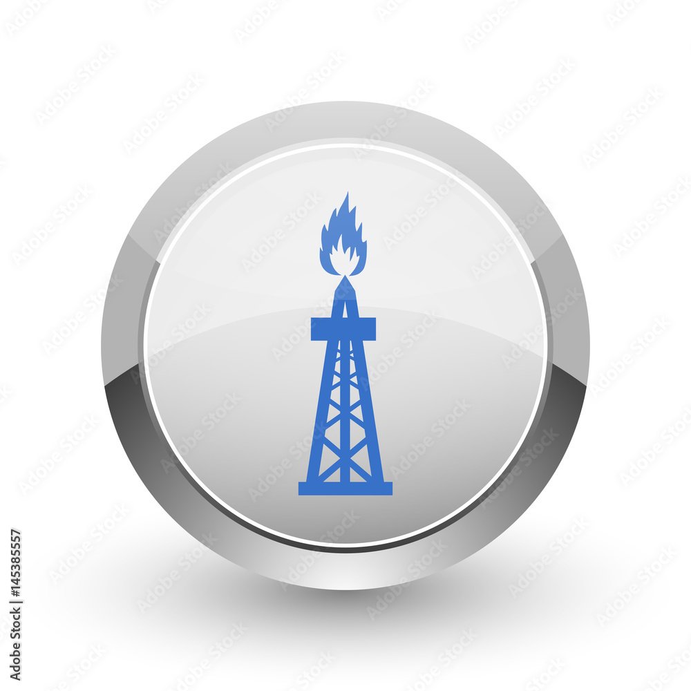 Gas chrome border web and smartphone apps design round glossy icon. Gas chrome border web and smartphone apps design round glossy icon.