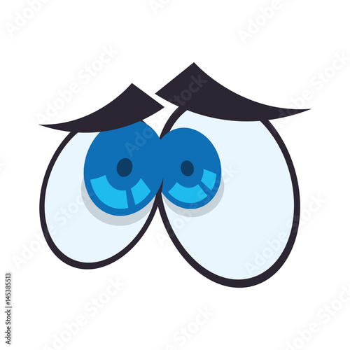 Cartoon eyes expression icon vector illustration graphic design