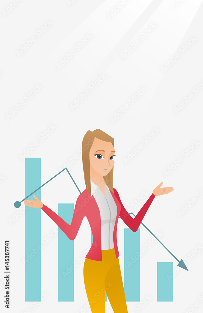 Bancrupt business woman vector illustration. Bancrupt business woman vector illustration.